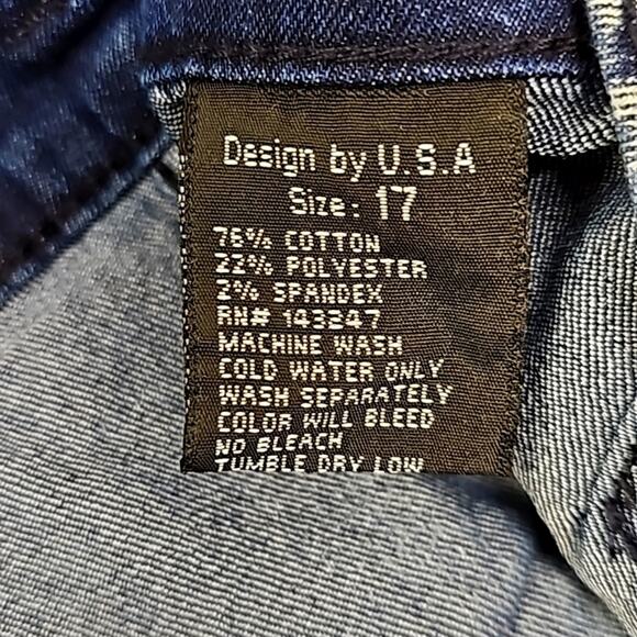 L'square Jeans Jr. Womens Acid Washed 2 Pocket Stretchy Skinny Jeans Sz 17 (NWT) - Picture 10 of 11